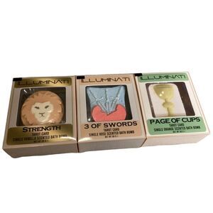 Nwt Lot Of 3 Tarot Card Bath Bombs Occult  Alternative Gift